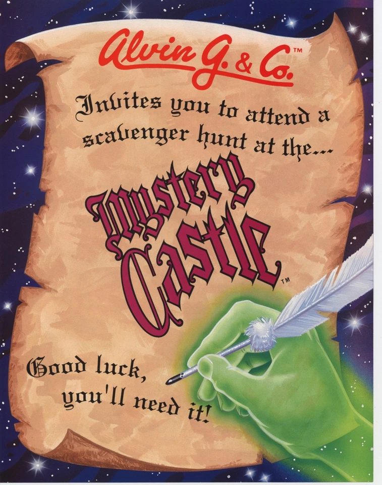 1993 ALVIN G MYSTERY CASTLE PINBALL FLYER - Image 1 of 1