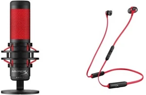 HyperX QuadCast HX-MICQC-BK Standalone Mic+ HyperX Cloud Buds Wireless Earphones - Picture 1 of 3