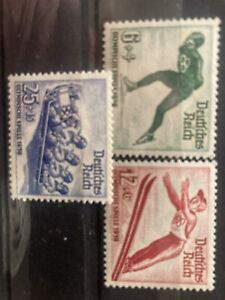Germany. Third Reich. Hitler. Winter Olympics 1936 Full Set of 3. UMM