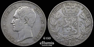 BÉLGICA, Leopoldo I, 5 francos 1849, en estado bastante bueno+ - Imagen 1 de 6