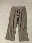 Vtg Eddie Bauer Men Brown Corduroy Non Cuffed  Pants 38X29  Ruston Fit Relaxed