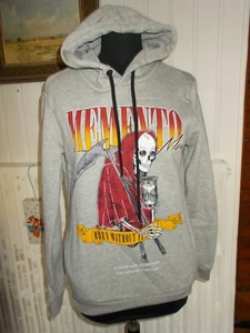 Pull chaud sweat gris à capuche BERSHKA XS 34/36 imprimé squelette  - Picture 1 of 5