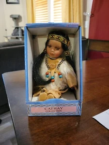 6" Indianer/Indianer Prinzessin Porzellan Puppe, Cathay Sammlung - Bild 1 von 2