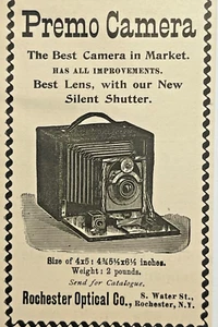 Premo Camera Vintage Print Ad Antique Folding Camera Photography Rochester 1894 - Picture 1 of 2