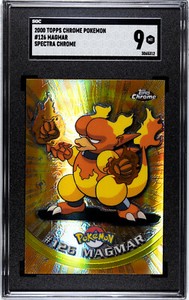 2000 Topps Chrome Pokemon TV Animation Series 2  - #126 MAGMAR SPECTRA SGC 9
