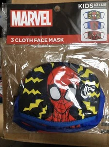 Marvel ~ Spider-Man ~ Kids Cloth Face Mask - 3-Pack Washable - Picture 1 of 1