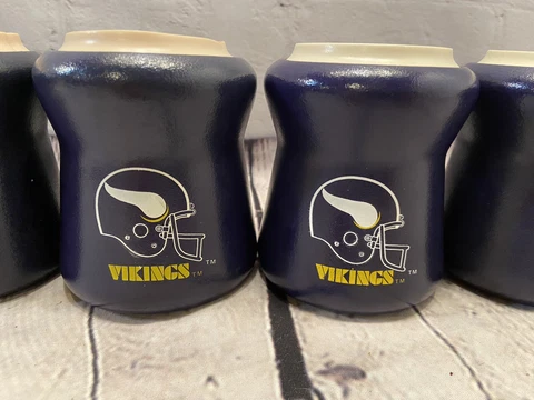 Vintage Minnesota Vikings Koozie Can Cooler Bottle Cover