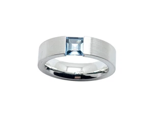 Ring Spannring Sterling Silber 925 hellblauer Stein Gr. 59 - Bild 1 von 4