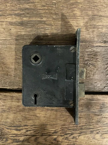 Antique Mortise Lock, Door Hardware, Victorian, Pocket Lock, Russwin Cover
