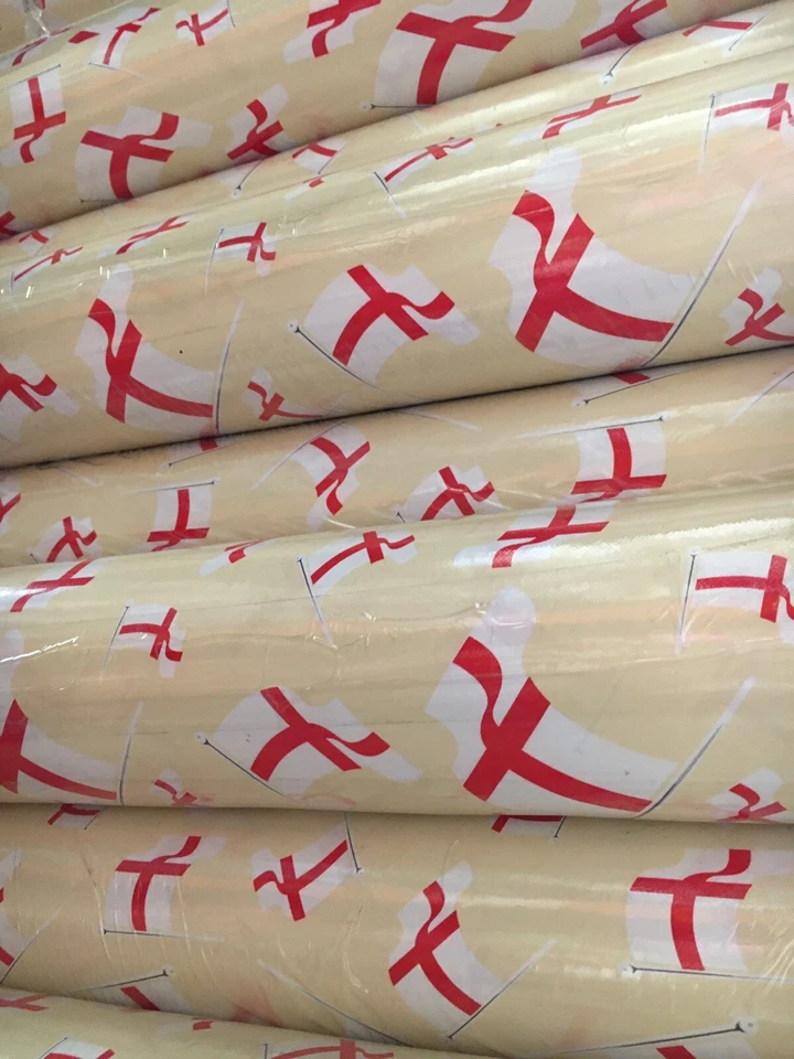 England George Cross 2m PIECES WIPEABLE VINYL PVC WIPE CLEAN TABLECLOTH Jubilee - Image 1 of 2