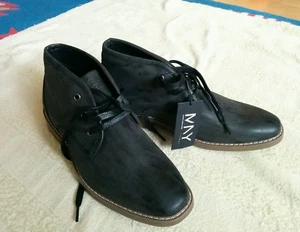 NWT Andrew Marc MNY Shoes ankle boots Cedar Cliff Black/Charcoal Size 8 - Picture 1 of 7