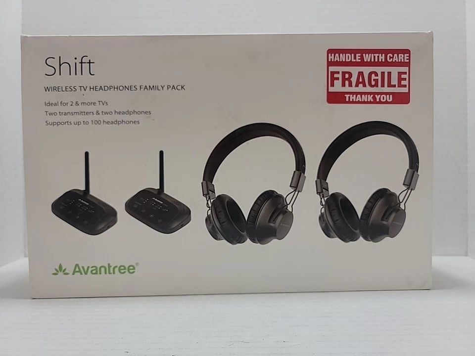 Shift Wireless TV headphones family pack, ideal for 2 & more TVs Avantree New - Image 1 of 4