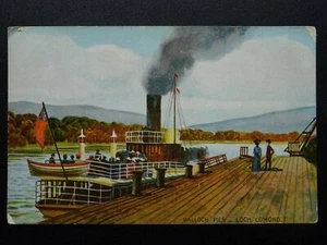 Scotland LOCH LOMOND Balloch Pier & Steam Boat c1905 Postcard by Stewart & Woolf - Picture 1 of 2