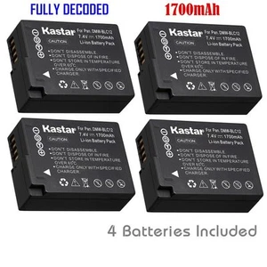 Kastar DMW-BLC12 Battery for Panasonic Lumix DMC-GX8 DMC-G85 DMC-GH2 DMC-G5  - Picture 1 of 11
