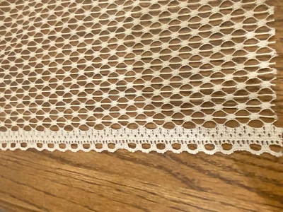 Tela cenefa cortina encaje vintage - algodón crema europeo alemán 30" ancho por comprar Foto 1 de 4