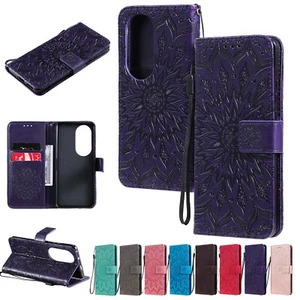 Sun Flower Pattern PU Leather Flip Wallet Case Cover for Huawei P20 P30 P40 P50 - Picture 1 of 20