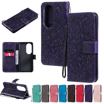 Sun Flower Pattern PU Leather Flip Wallet Case Cover for Huawei P20 P30 P40 P50 - Image 1 of 4