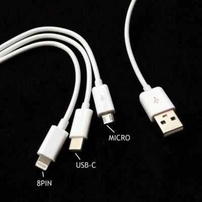 3 in 1 Fast USB Charging Cable Universal Multi Function Cell Phone Charger Cord - Image 1 of 4