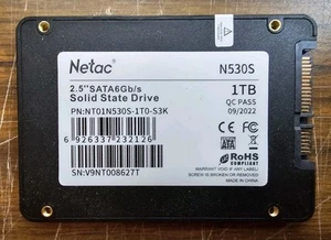 Disque SSD Netac N530S SATA 1 To 2,5" SATA III 6 Go/s - Photo 1/3