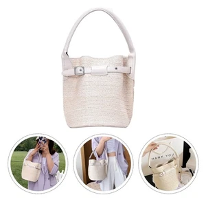 1Pc Weaving Bag Fashionable Single Shoulder Bag Bucket Bag Women Shoulder Bag - Bild 1 von 12