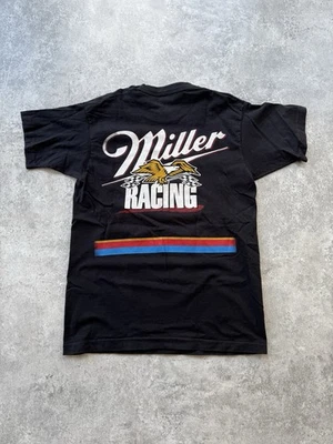 Camisa Miller Racing Años 90 Vintage L Aop Retro Winston Nascar Cerveza Pestaña Única Foto 1 de 4