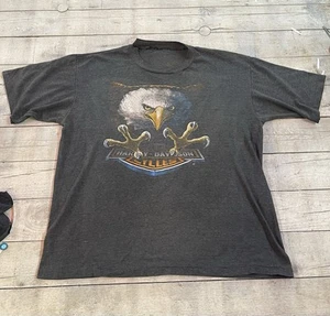 RARE 1985 3D Emblem Harley Davidson eagle claw shirt XL - Picture 1 of 9