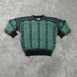 Dale Of Norway Sweater Mens Small Nordic Green Knit Wool Crewneck Pullover - Picture 1 of 8