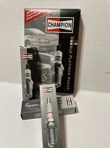 9 New 7013 Champion Double Platinum Power Premium Spark Plug  Vehicle Car Part - Foto 1 di 2