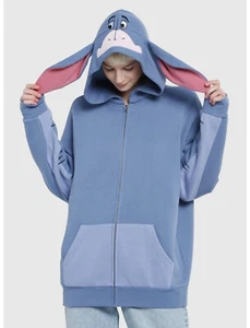 Disney Winnie The Pooh Eeyore Ears & Tail Hoodie XS - Picture 1 of 2