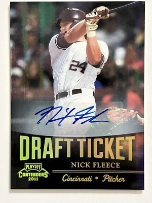 Nick Fleece 2011 Playoff Contenders - Draft Tickets Signatures #DT19 (AU, RC) - Image 1 of 2