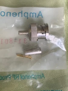 Amphenol RF 31-80105 Conn BNC Plug STR 75 Ohm Crimp - Picture 1 of 3