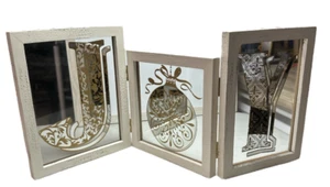 JOY Folding Glass Wood Frame Gold Mirror Letters Cracker Barrel 2016 Christmas - Picture 1 of 4