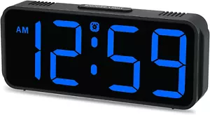 Digital Alarm Clock for Bedrooms - Plug in Electric Clock Big Numbers for Desk - Picture 1 of 12