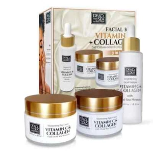 Dead Sea 3in1 Collection Collagen Vitamin C Anti-aging Facial Kit - Picture 1 of 5