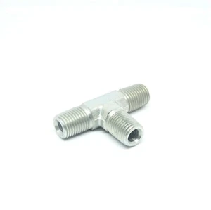 Steel 1/4" Male Npt Mpt Tee T Pipe Fitting Vacuum, Fuel, Air, Water, Oil, Gas - Picture 1 of 6
