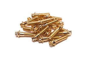 M8 32mm Gold 3PC Wheel Split Rim Assembly Bolts CCW Rotiform WCI Work Wheels - Picture 1 of 15
