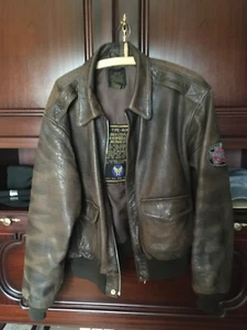 US- Airforce Flight Jacket " A-2" Made in USA " Averix" Größe S/M - Bild 1 von 24