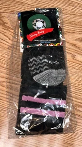 Xiong Bang - Sports Soccer Athletic Socks, Black w/ Pink stripes - Picture 1 of 2