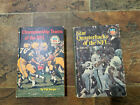 Zwei Vintage NFL Punt Pass und Kick Library Bücher - Champion-Teams & QUARTERBACKS