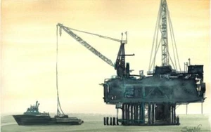 Hill House Rig :  Signed Limited Edition Print : Sandra Watercolors™ California - Picture 1 of 1