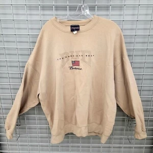 VTG Jansport Budweiser Arch Spellout Crewneck Sweatshirt Size XXL 2XL PULLOVER - Picture 1 of 4
