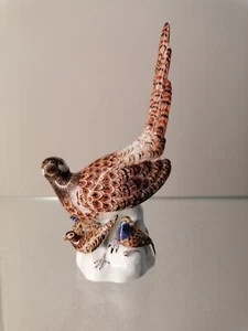 Figura Meissen faisán pájaro gallina faisán con 3 pollitos excelente estado altura 15,2 cm - Imagen 1 de 22