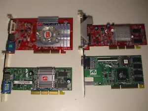 ATI Radeon BATTLEPACK! - Lot of Four AGP Video Cards - Picture 1 of 5