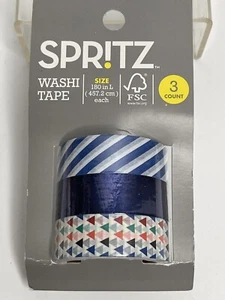 Spritz Set of 3 Washi Tape Rolls - Crafts, Invitations, Cards, Scrapbook 180 in - Picture 1 of 3