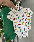 Baby Boys 0-3 Months Primark 2x Dinosaurs Bodysuits Vests (B) 