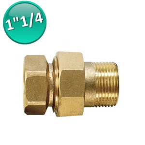 Raccordo a bocchettone M-F Ø 1''1/4 dritto - ottone giallo - Imagen 1 de 1