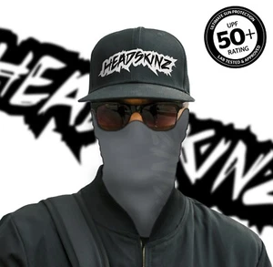 UPF50+ FACE MASK / BANDANA - COOL GREY - (Motorbike, Fishing, Camping) - Picture 1 of 4