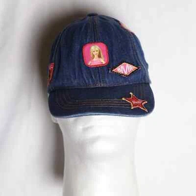 Mattel Barbie Denim Hat Girls Size 3-6 Baseball Cap Y2K Vintage - Image 1 of 4