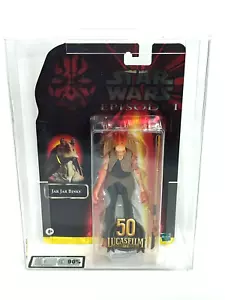 2021 HASBRO STAR WARS EPISODE 1 LUCASFILM 50 - JAR JAR BINKS - UKG 90% - AFA - Picture 1 of 7