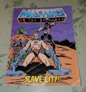 Mini cómic Masters of the Universe SLAVE CIUDAD 1983 RARO HE-MAN libro DIFÍCIL DE ENCONTRAR DE COLECCIÓN - Imagen 1 de 2